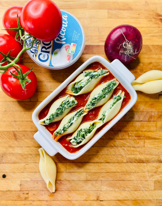 Conchiglioni épinards ricotta